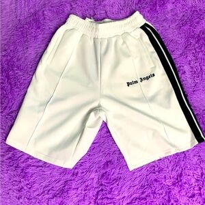 Palm Angels Track Shorts White Size Large